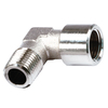 Elbow adaptor nickel plated brass male BSPT(R) - female BSPP(G) and metric